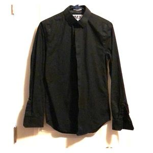 Express Black extra slim fit dress shirt
